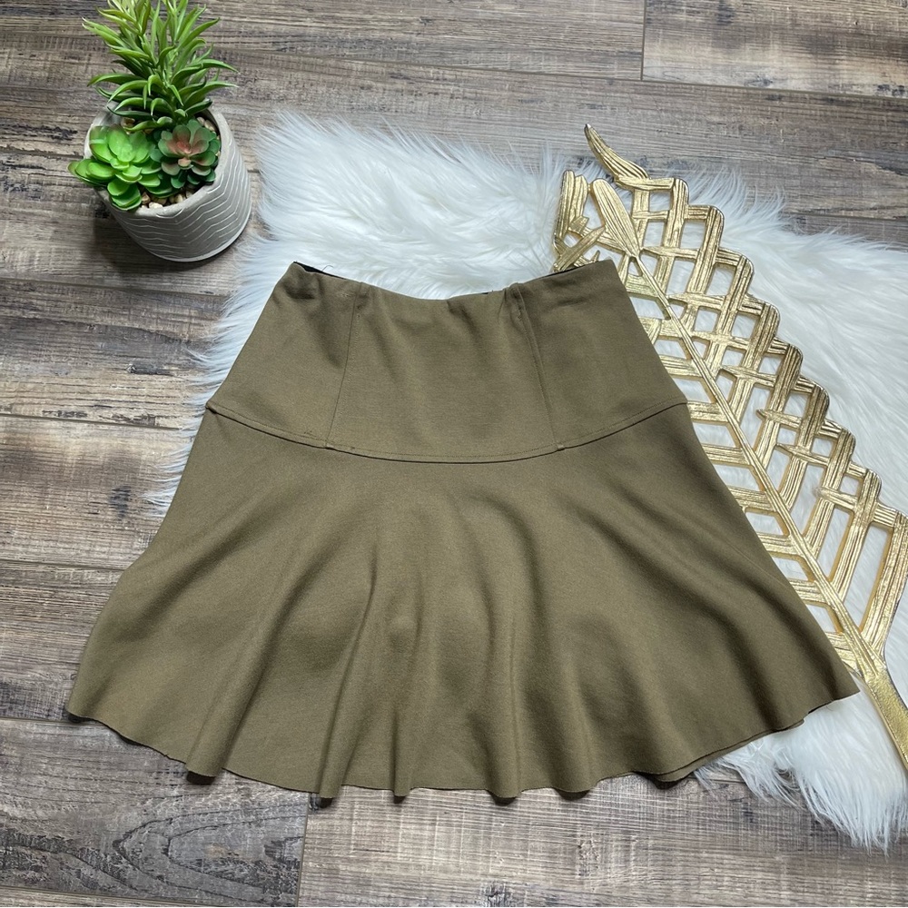 Free People Highlands Green Skater Skirt